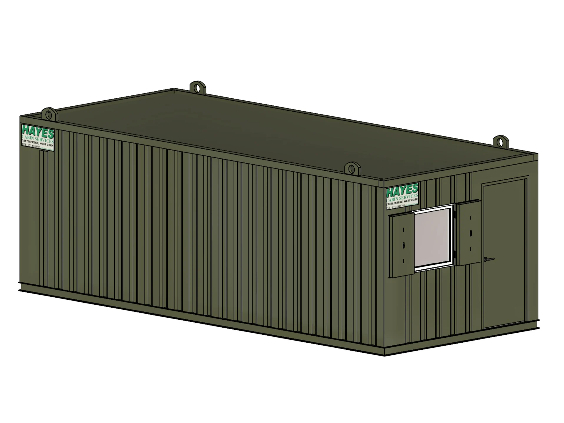 24ft x 10ft Antivandal cabin