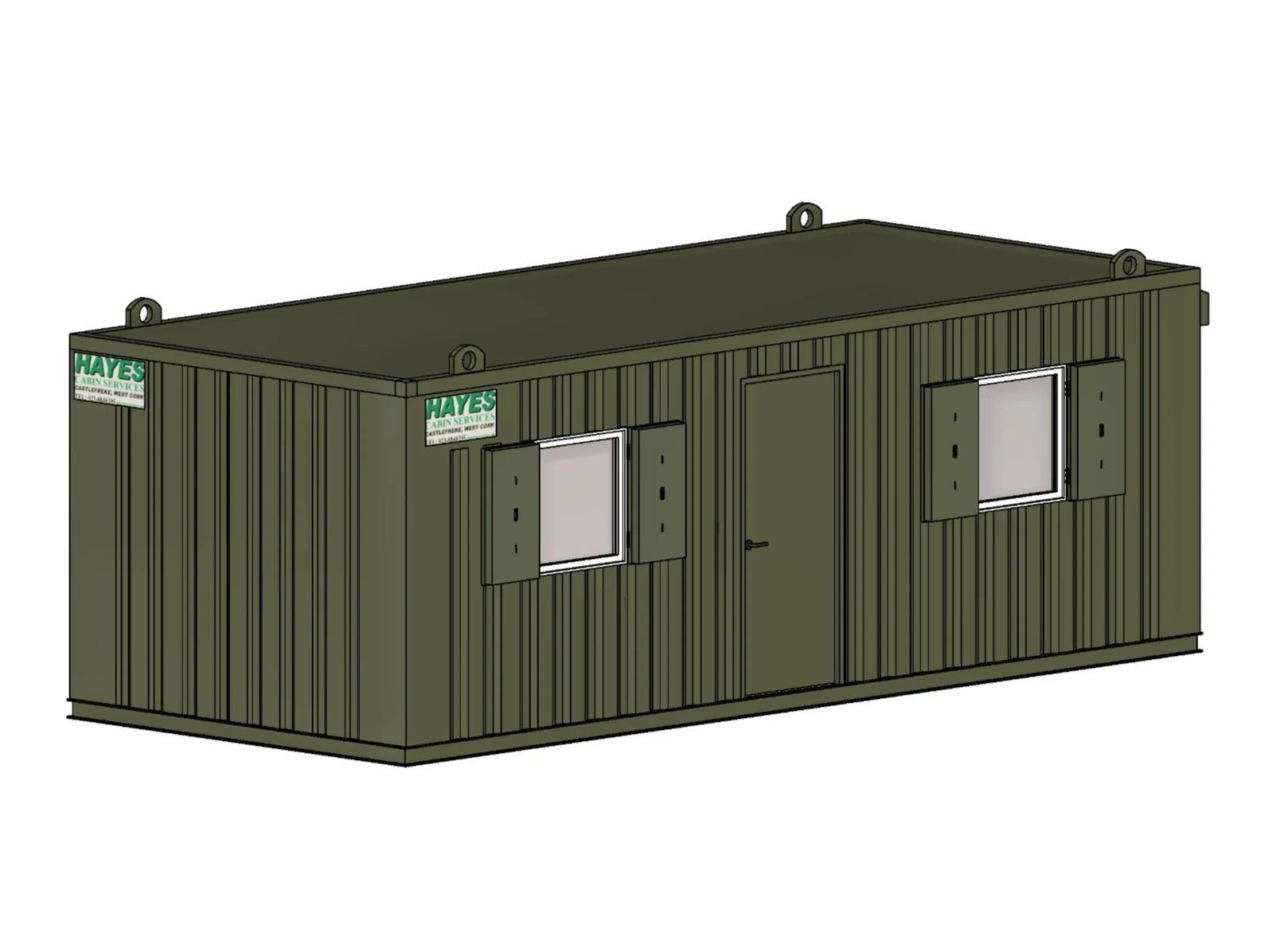 24ft x 10ft Antivandal cabin