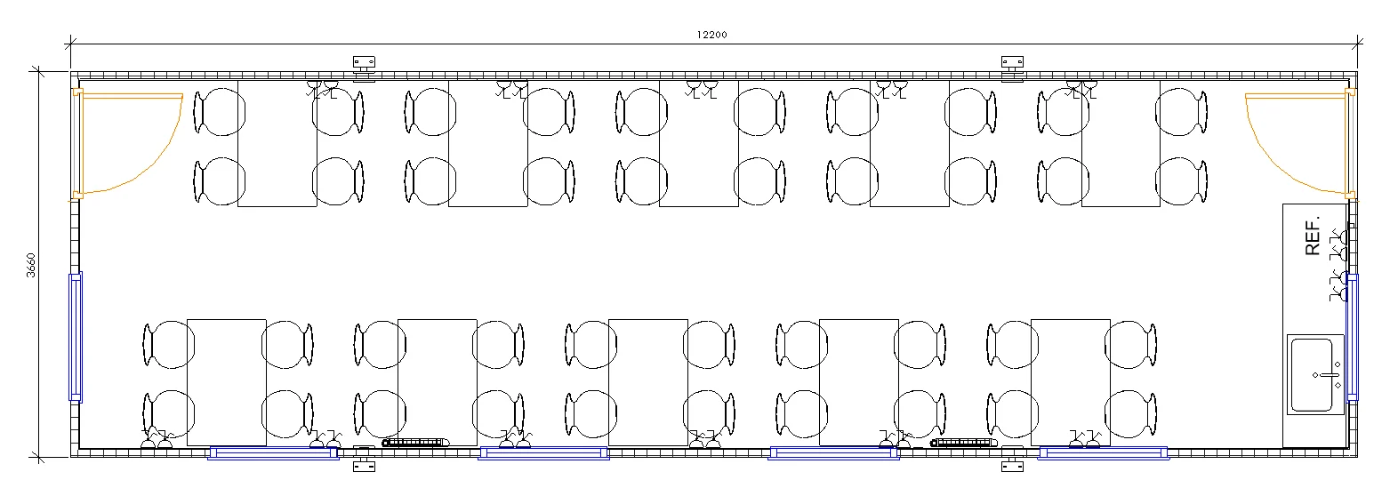 40ft x 12ft Jackleg cabin
