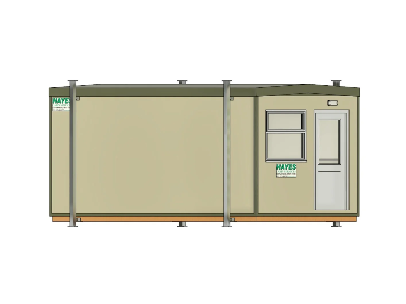 20ft x 10ft Jackleg cabin