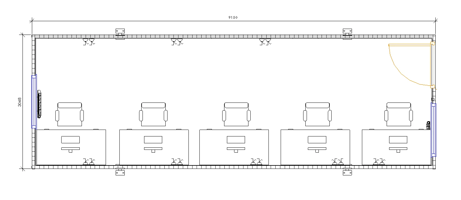30ft x 10ft Jackleg cabin