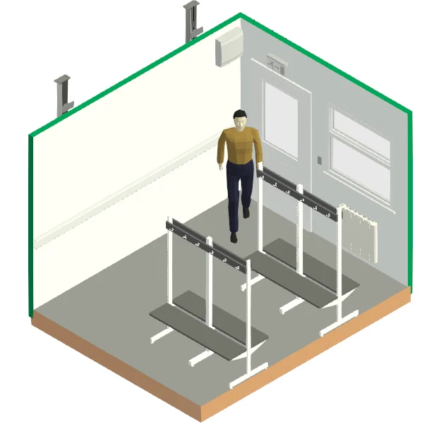 12ft x 10ft Jackleg Drying Room