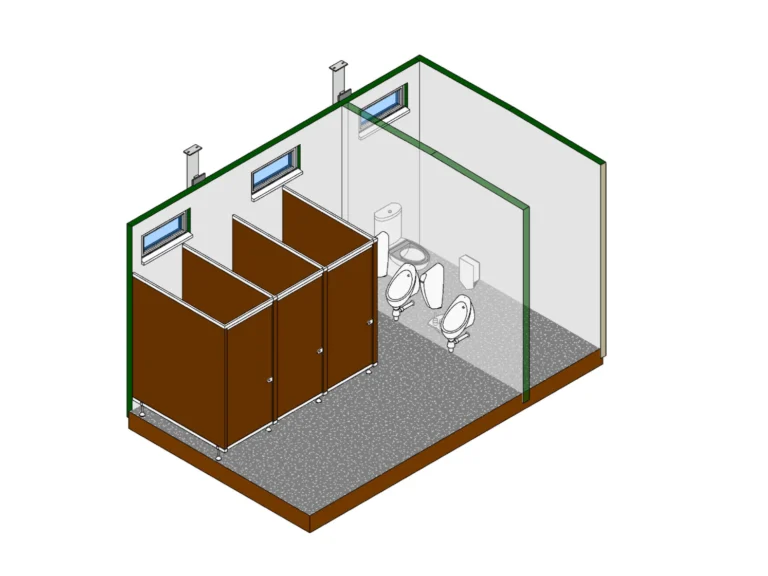 16ft x 10ft 3+1 Jackleg Toilet Block