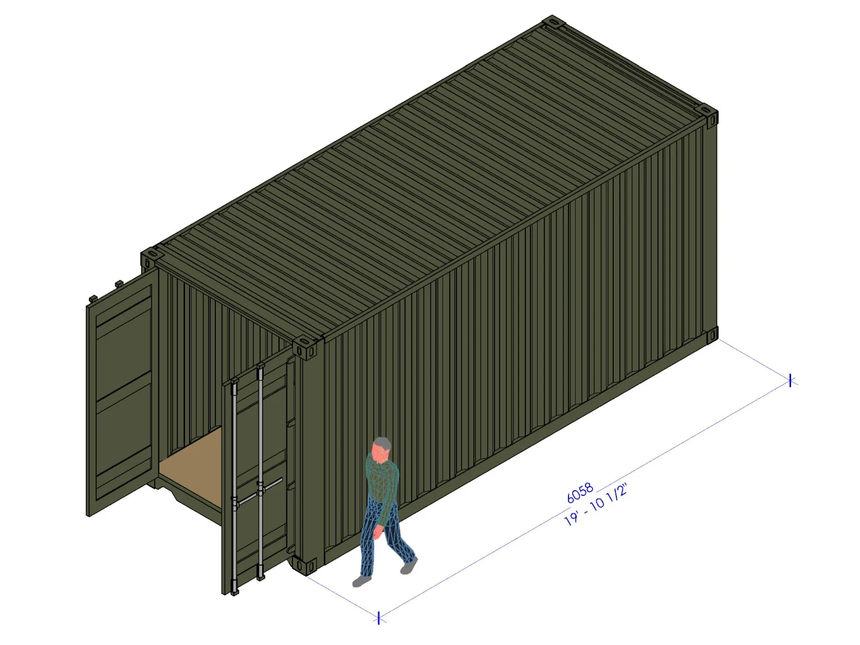 20ft high cube storage container