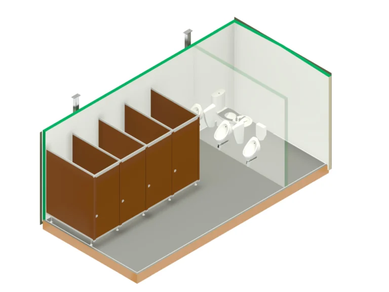 20ft x 10ft 4+1 Jackleg Toilet Block