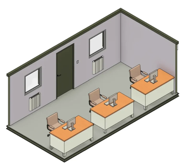 20ft x 10ft Antivandal Office – Side Wall