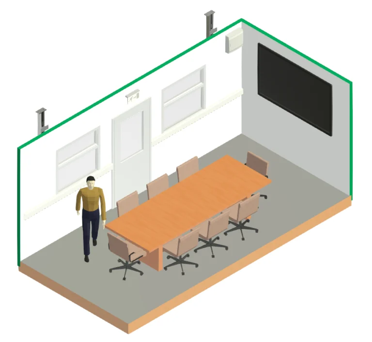 20ft x 10ft Jackleg Meeting Room – Side Wall