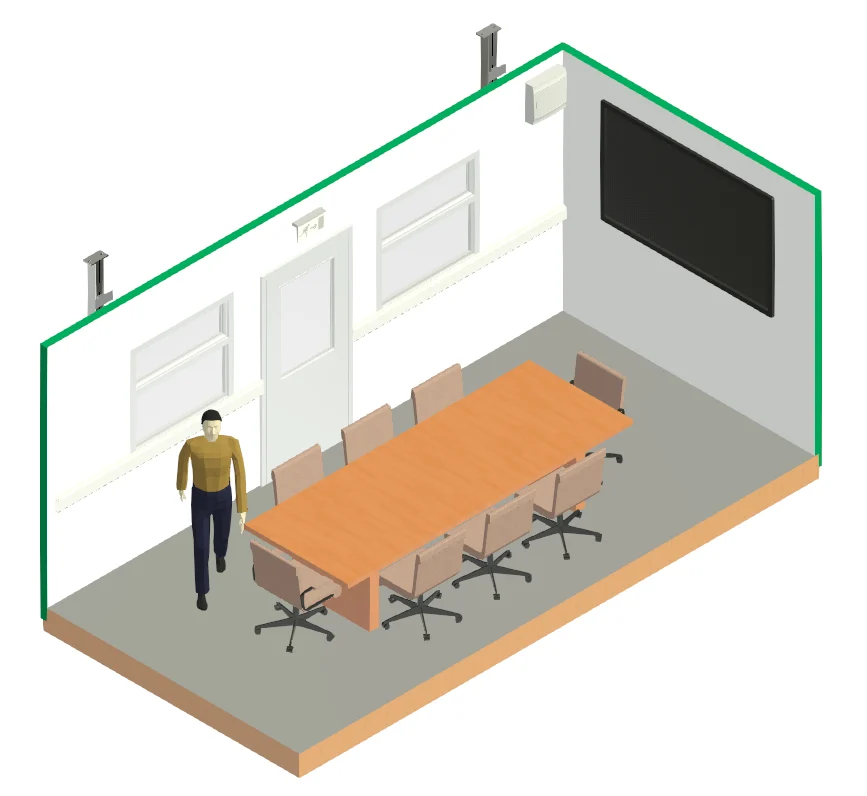 20ft x 10ft Jackleg Meeting Room - Side Wall