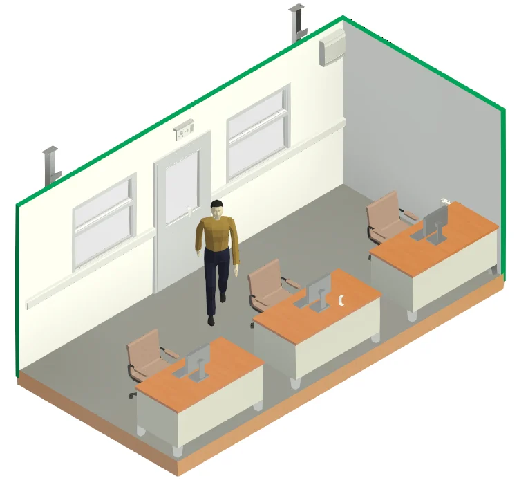 20ft x 10ft Jackleg Office - Side Wall