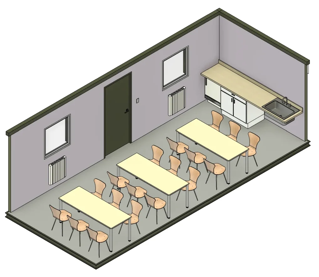 24ft x 10ft Antivandal Canteen - Side Wall
