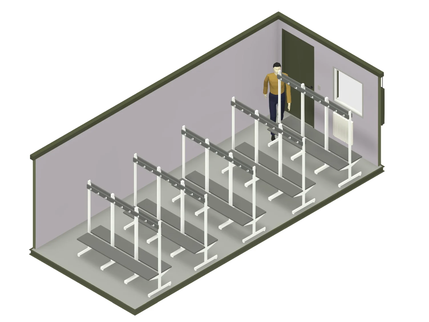 24ft x 10ft Antivandal Drying Room