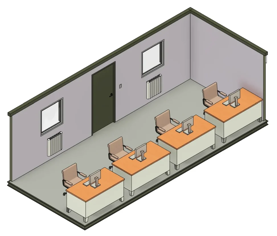 24ft x 10ft Antivandal Office - Side Wall