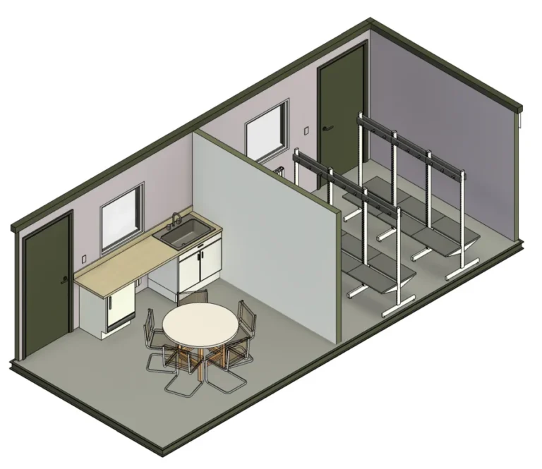 24ft x 10ft Antivandal Split – Drying Room & Canteen