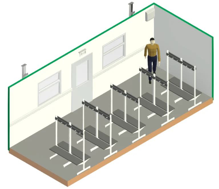 24ft x 10ft Jackleg Drying Room – Side Wall