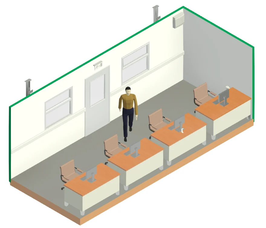 24ft x 10ft Jackleg Office - Side Wall