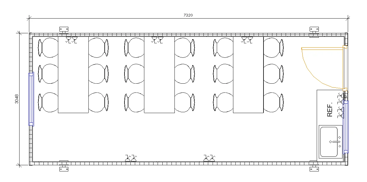 24ft x 10ft Jackleg Canteen