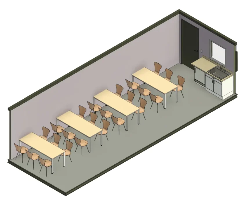 30ft x 10ft Antivandal Canteen