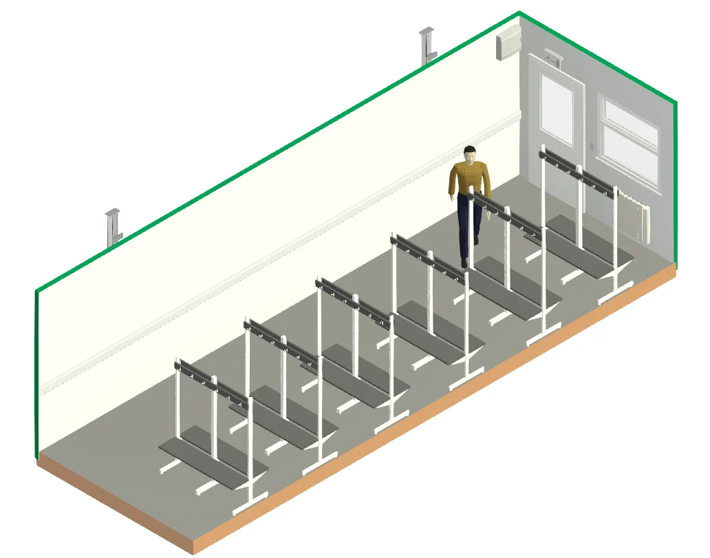 30ft x 10ft Jackleg Drying Room