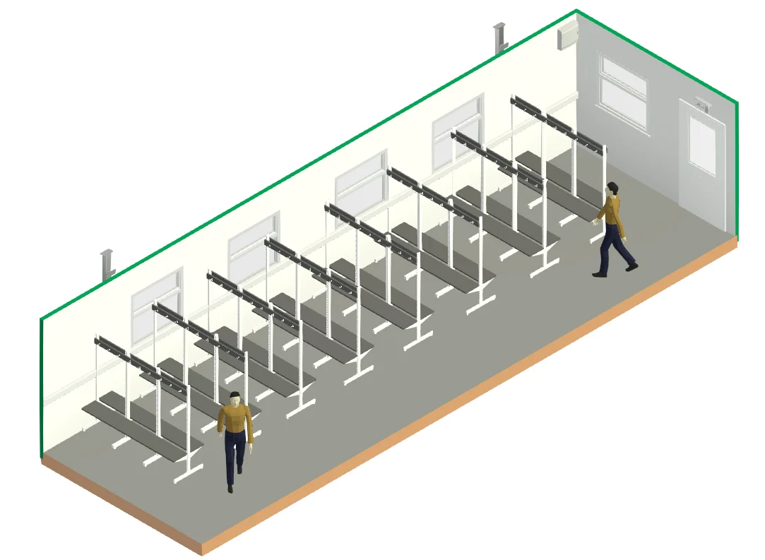 40ft x 12ft Jackleg Drying Room
