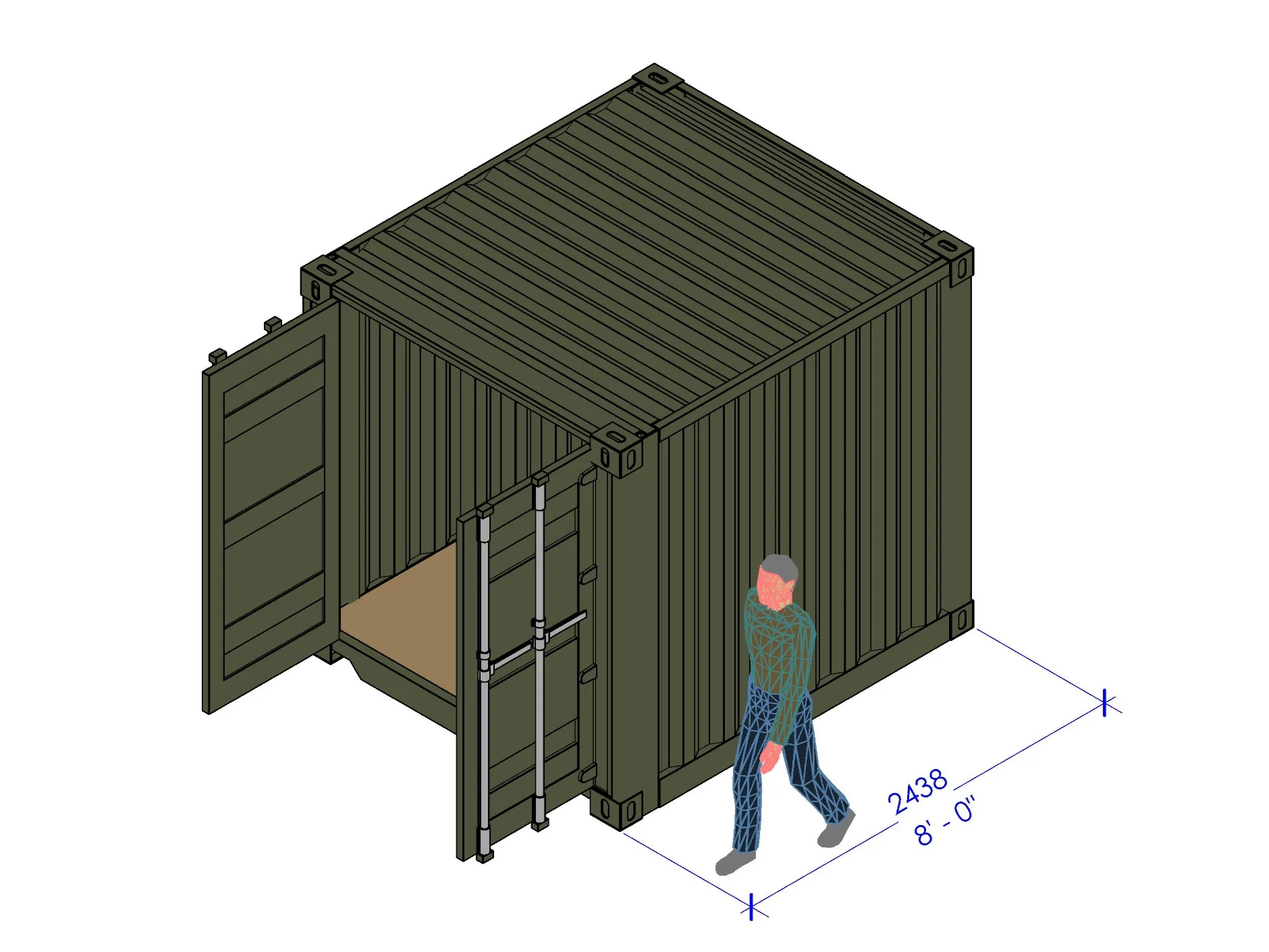 8ft storage container