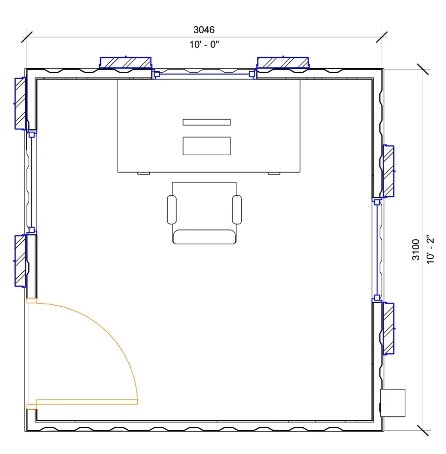 10ft x 10ft Antivandal Security