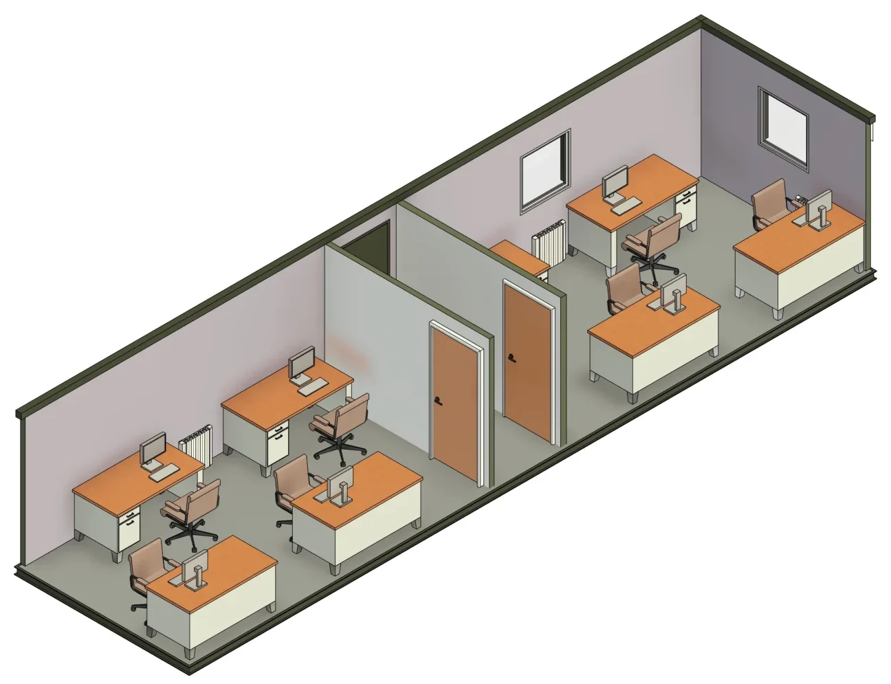 40ft x 10ft Antivandal Split - Office