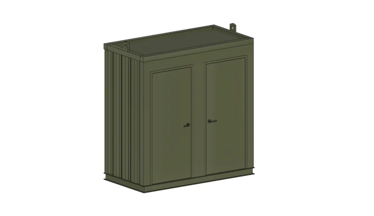 8ft x 4ft Double Antivandal Toilet Cabin