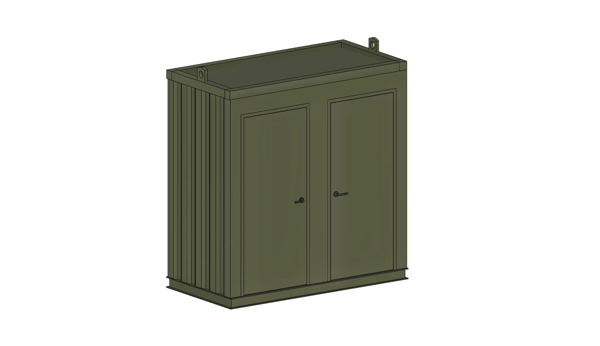 8ft x 4ft Double Antivandal Toilet Cabin