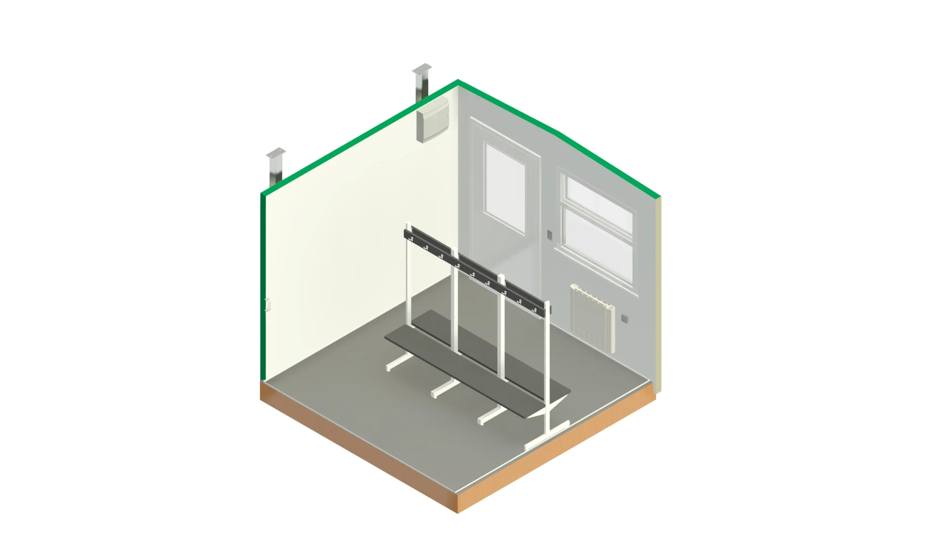 10ft x 10ft Jackleg Drying Room