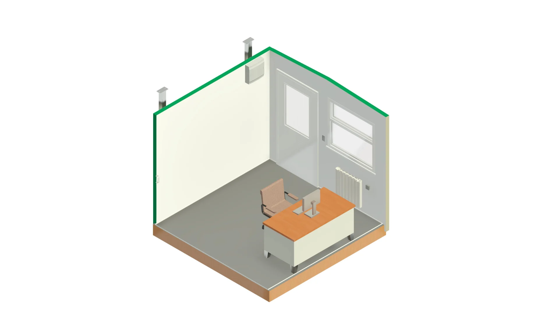 10ft x 10ft Jackleg Office