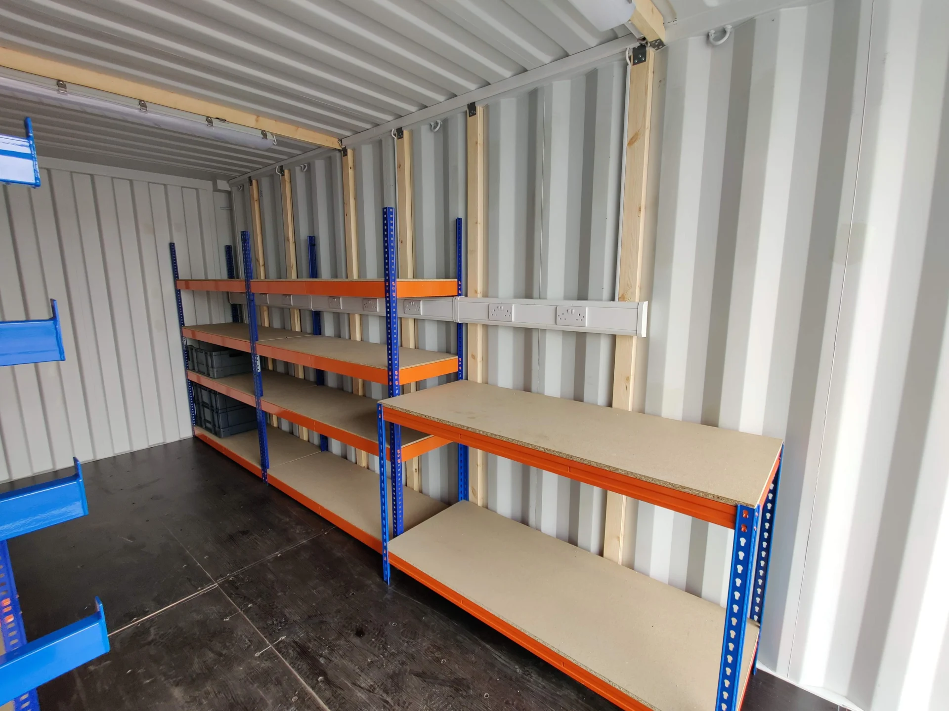 Shelved layout for 20ft Container