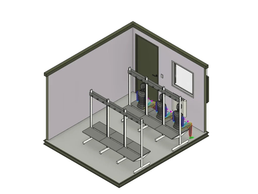 Antivandal drying room