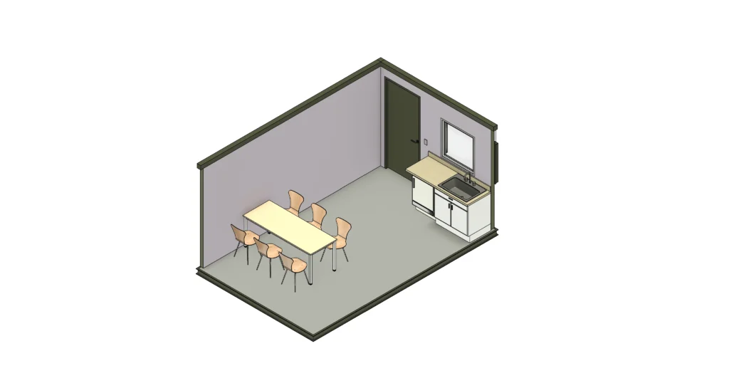 Antivandal canteen · 16ft × 10ft