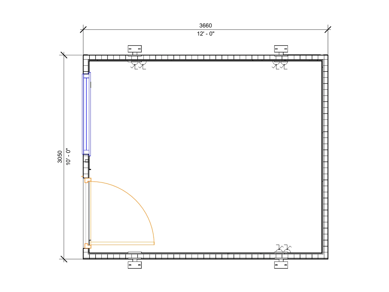 12ft x 10ft Jackleg Open Plan