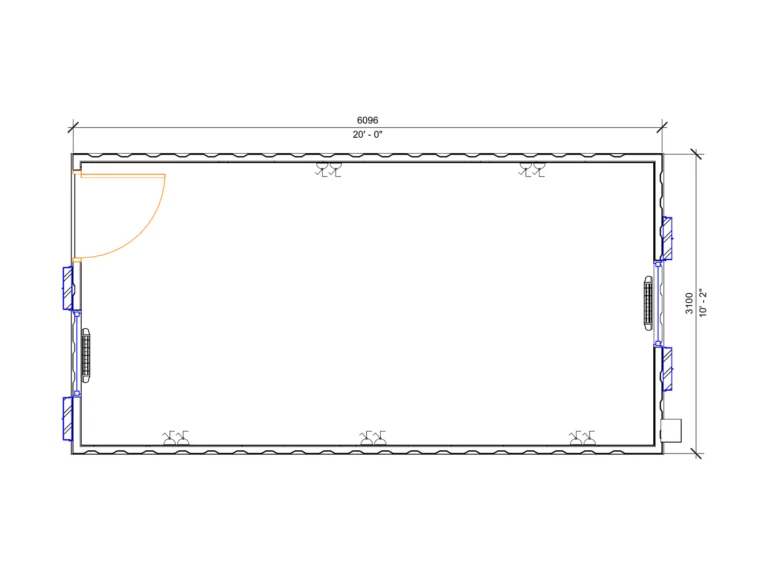 20ft x 10ft Antivandal Open Plan floor plan